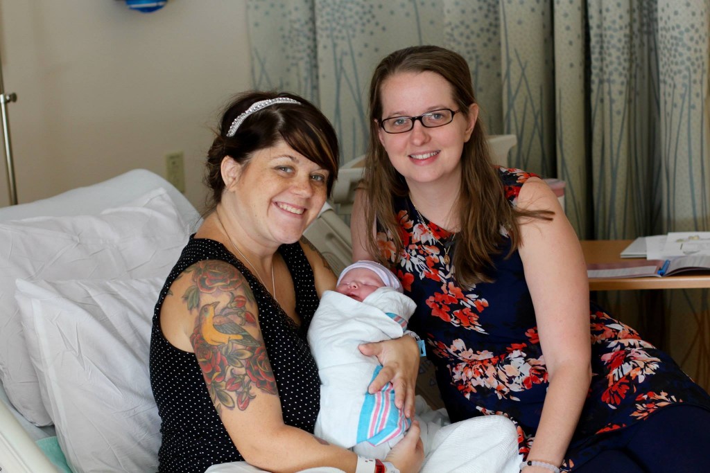 She was in the delivery room when Wrenny was born, too.