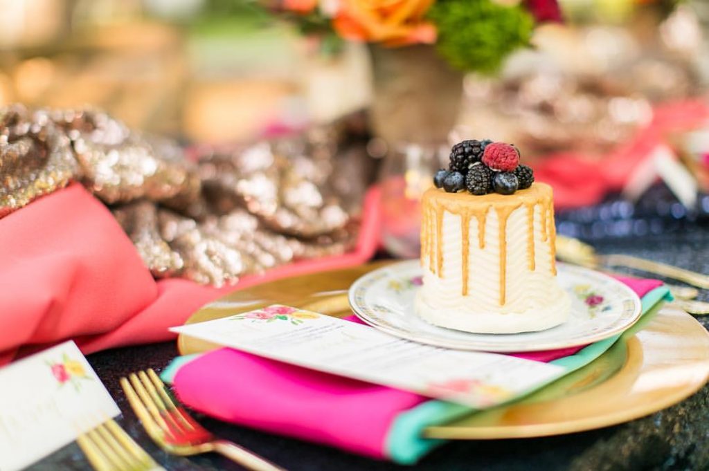 Montero's Branding Shoot with Amanda Hedgepeth Photography, featuring delicious cake from Patti Cakes, china and flatware from Chic Unique Vintage Rentals, florals from Leslie Hartig Floral Design, and linens & chargers from Classy Event Rentals