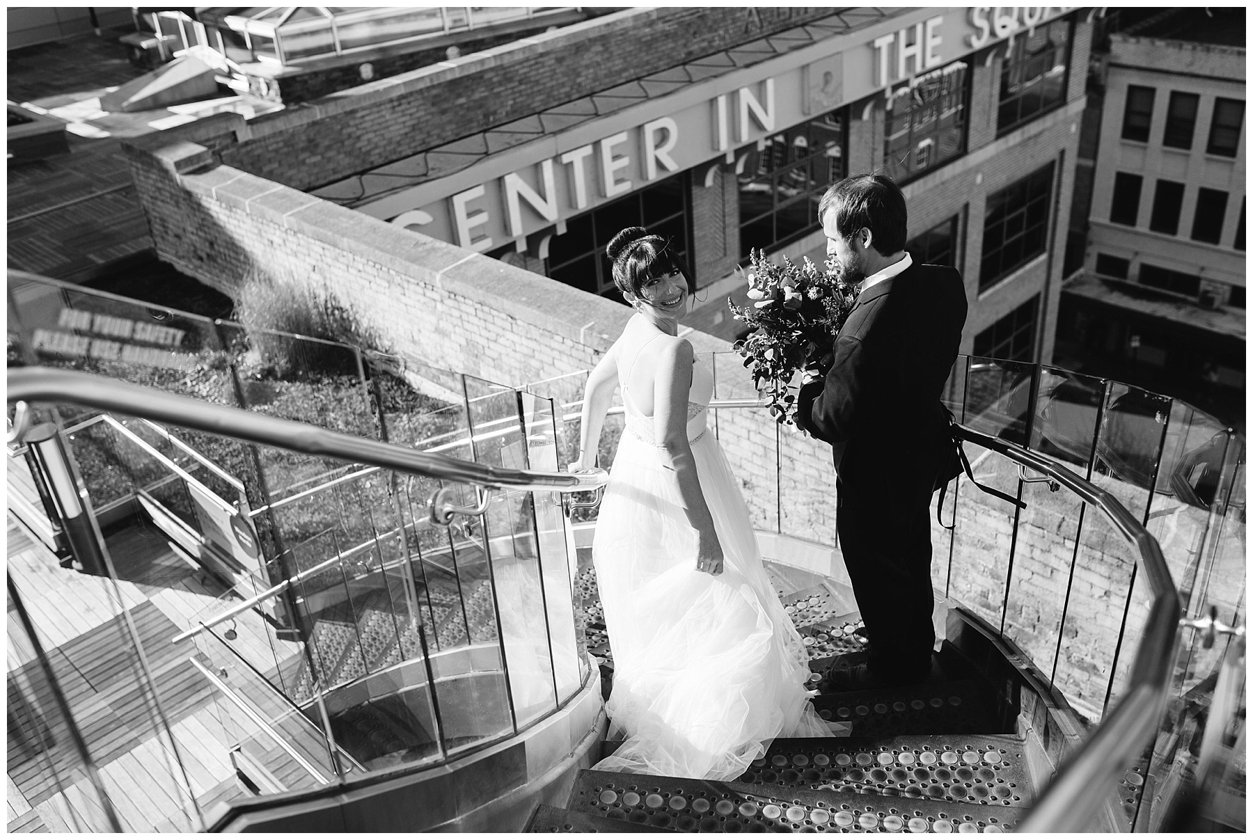 rooftop-wedding-inspiration rooftop wedding inspiration, roanoke wedding, chelsea anderson photography, misty saves the day, cara cait create, studio i do bridals roanoke, studio i do, black and gold wedding