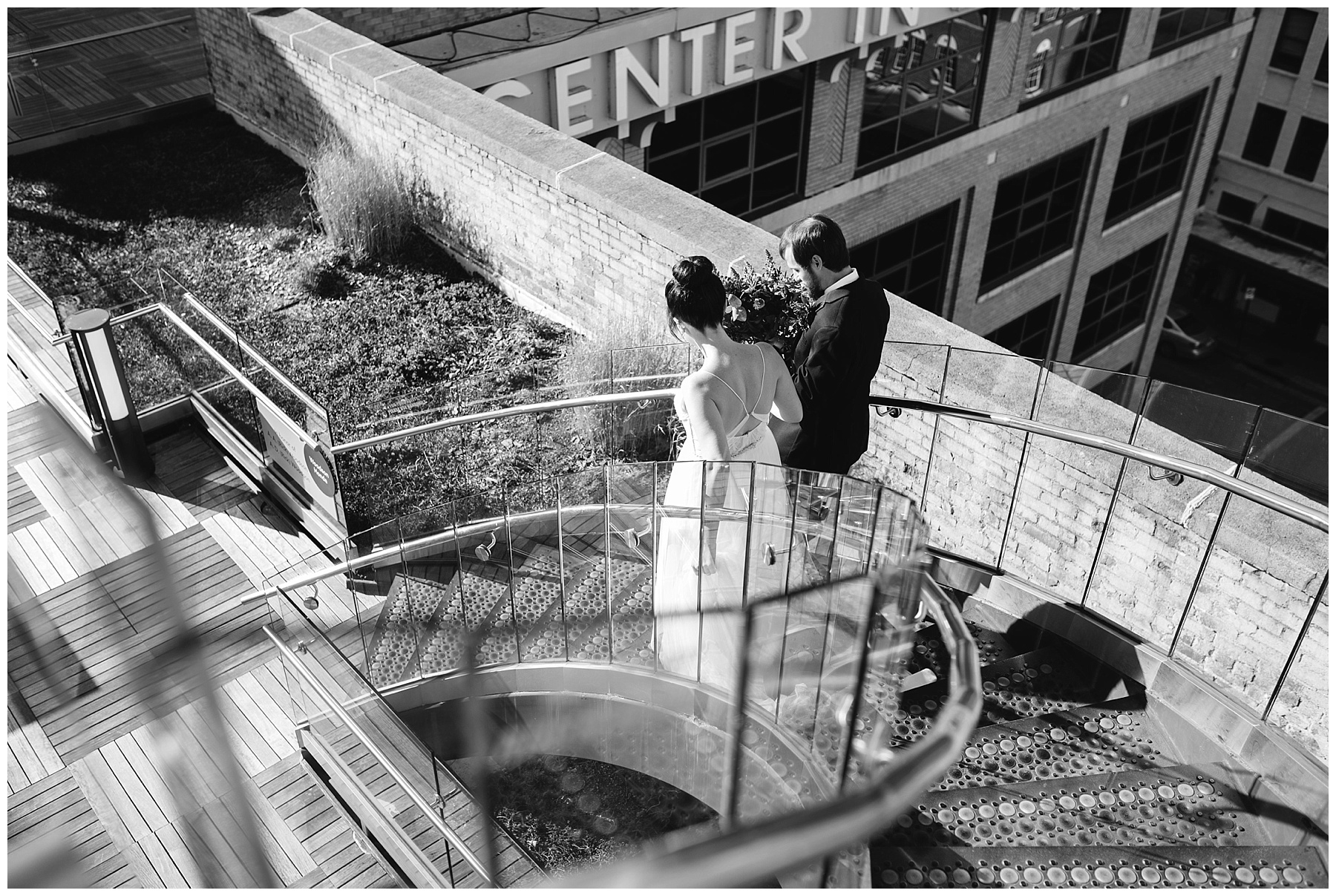 rooftop-wedding-inspiration rooftop wedding inspiration, roanoke wedding, chelsea anderson photography, misty saves the day, cara cait create, studio i do bridals roanoke, studio i do, black and gold wedding