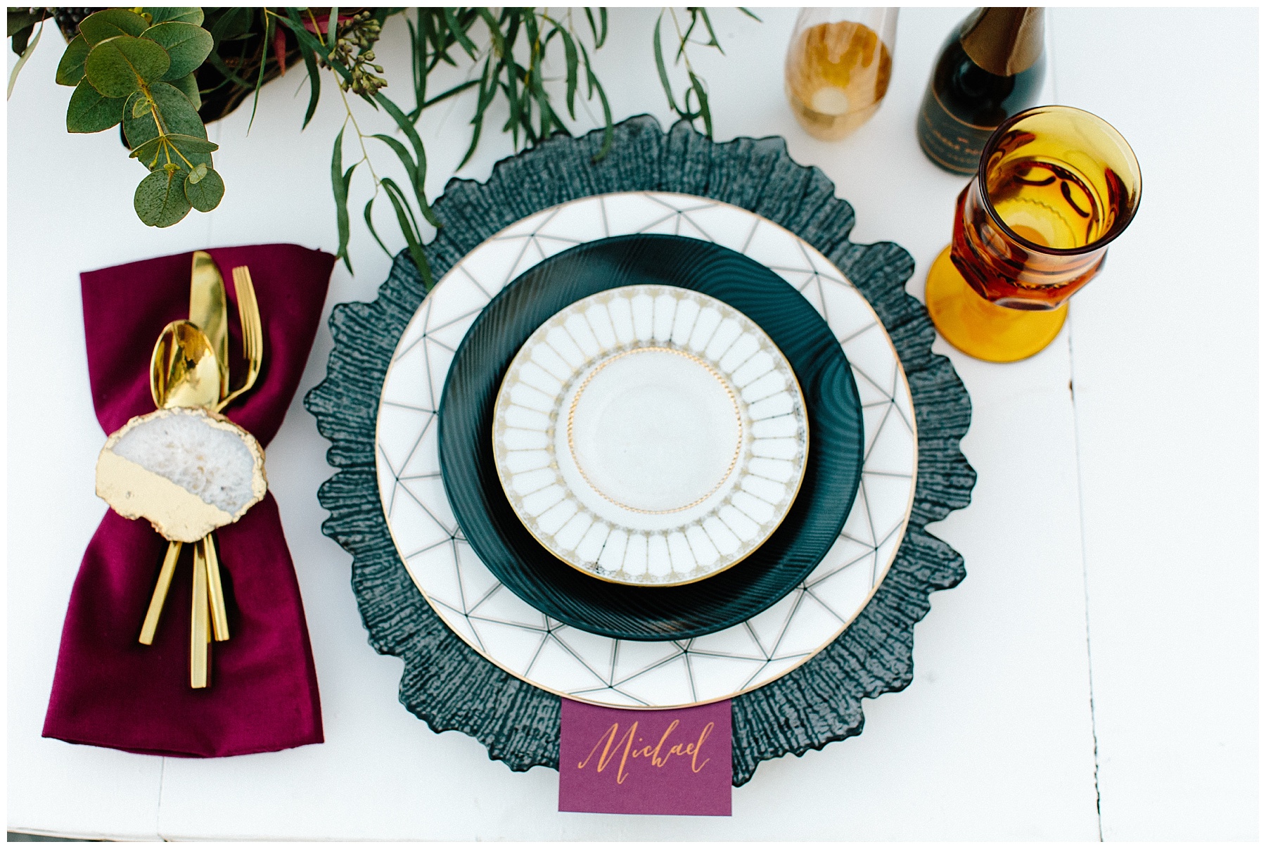 rooftop-wedding-inspiration rooftop wedding inspiration, roanoke wedding, chelsea anderson photography, misty saves the day, cara cait create, studio i do bridals roanoke, studio i do, black and gold wedding