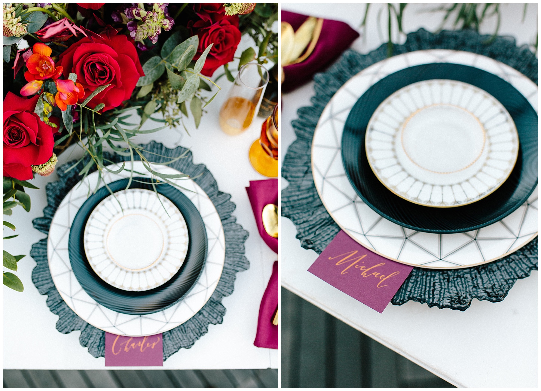 rooftop-wedding-inspiration rooftop wedding inspiration, roanoke wedding, chelsea anderson photography, misty saves the day, cara cait create, studio i do bridals roanoke, studio i do, black and gold wedding