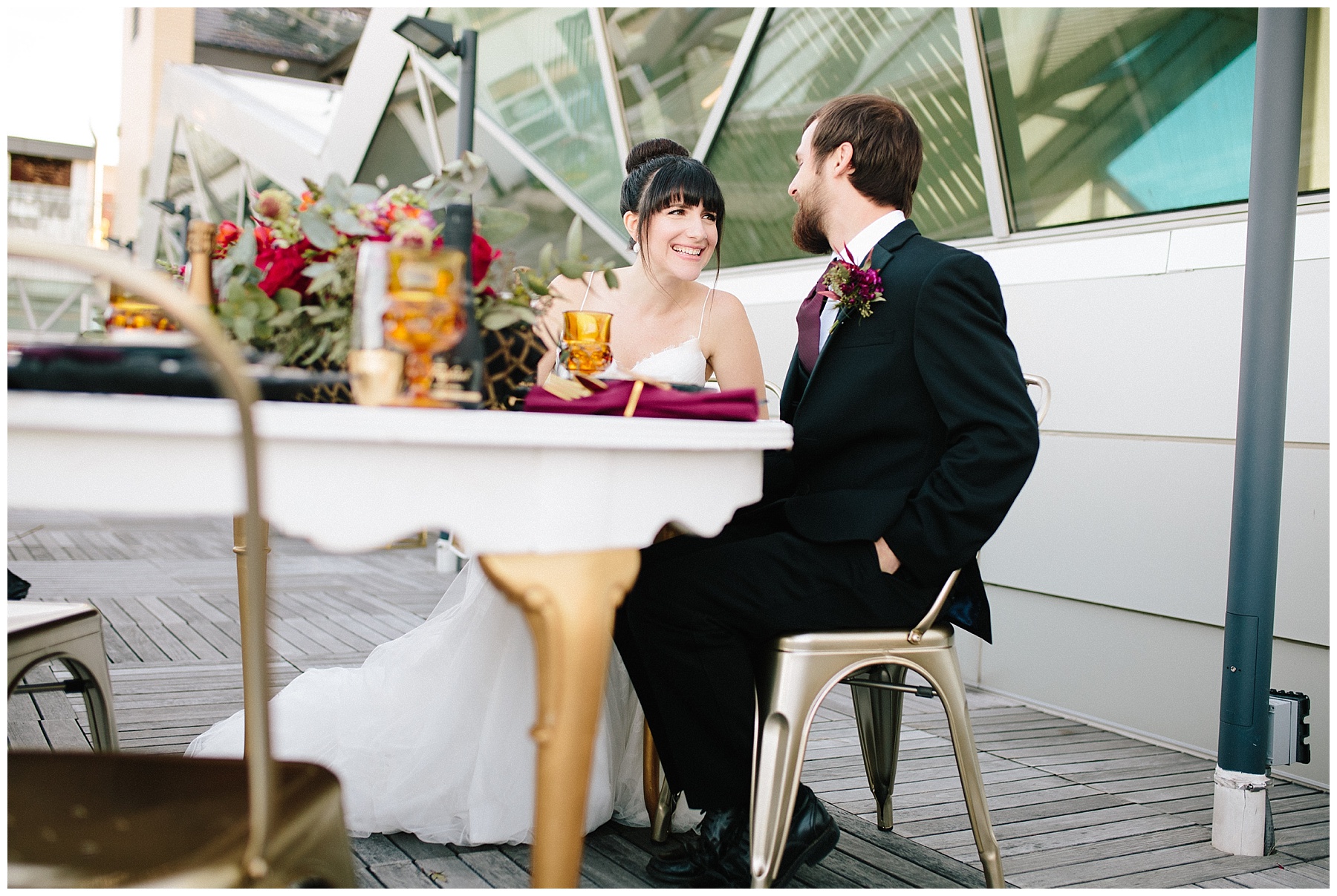 rooftop-wedding-inspiration rooftop wedding inspiration, roanoke wedding, chelsea anderson photography, misty saves the day, cara cait create, studio i do bridals roanoke, studio i do, black and gold wedding