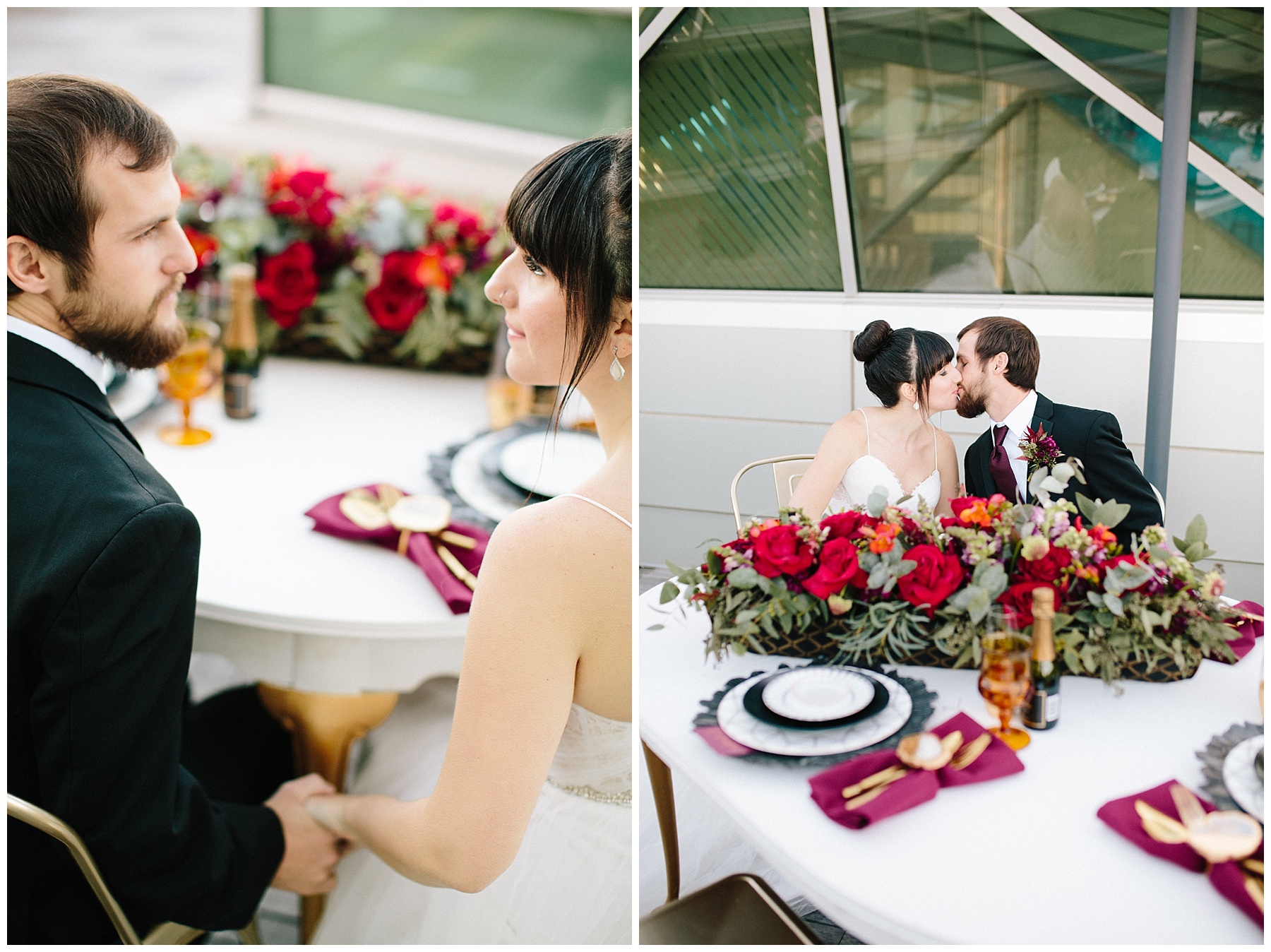 rooftop-wedding-inspiration rooftop wedding inspiration, roanoke wedding, chelsea anderson photography, misty saves the day, cara cait create, studio i do bridals roanoke, studio i do, black and gold wedding